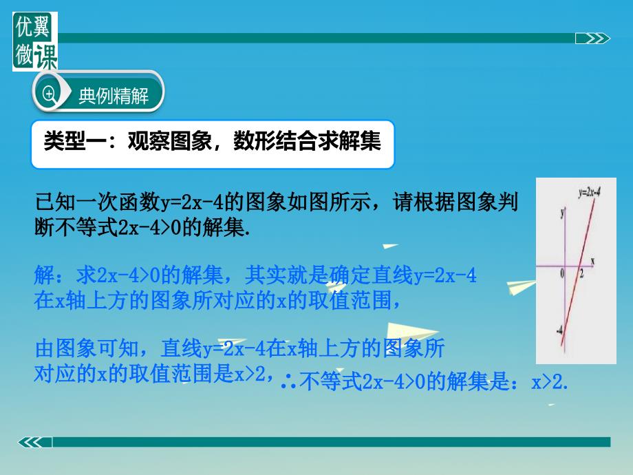 2018年春八年级数学下册 一次函数专题 一次函数与方程、不等式课件 （新版）冀教版_第4页