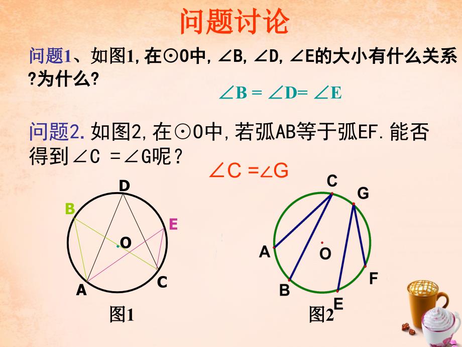 九年级数学下册 2.2 圆心角、圆周角（第2课时)课件 湘教版_第4页