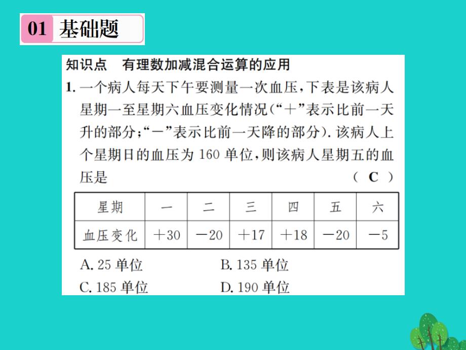 2018秋七年级数学上册 2.6 有理数的加减混合运算 第3课时 有理数加减混合运算的应用课件 （新版）北师大版_第2页