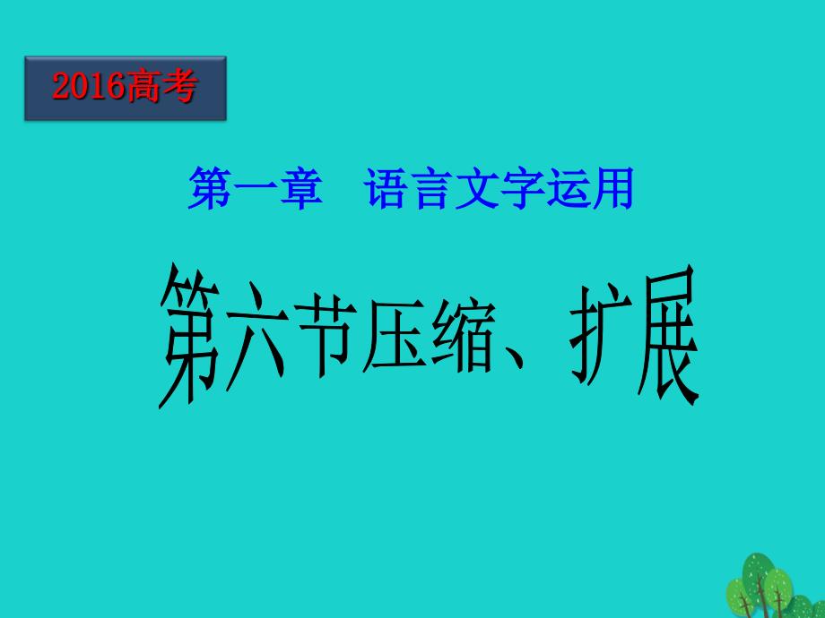 北京市2018届高三语文二轮复习 第06课时 压缩、扩展课件_第1页