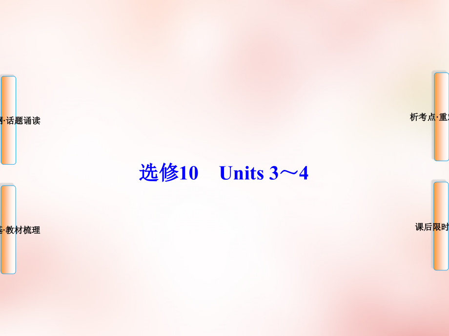 2018届高考英语总复习 unit3-4课件 牛津译林版选修10_第1页