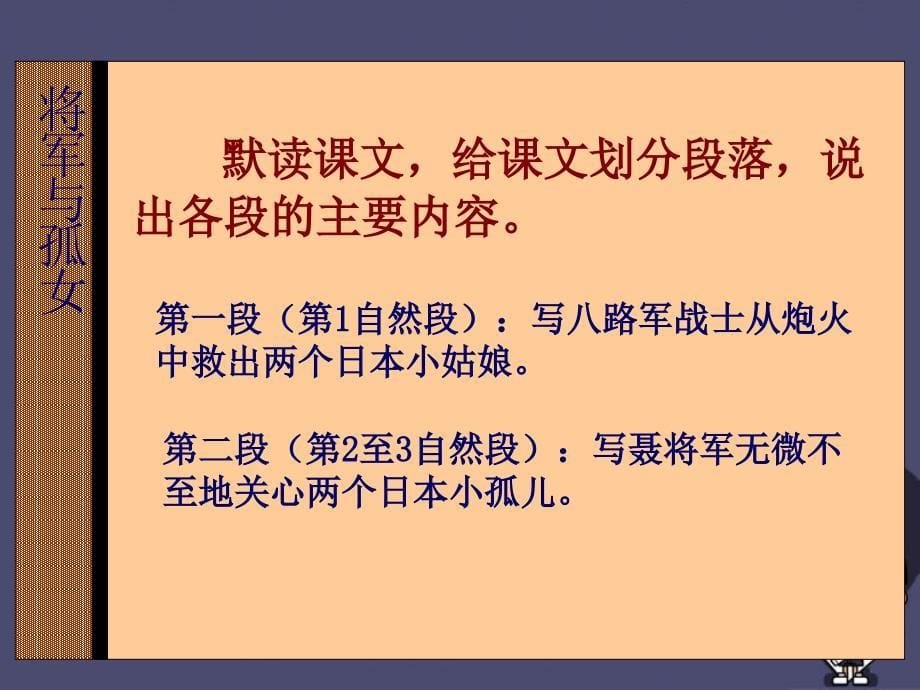 2018年秋六年级语文上册《将军与孤女》课件3 冀教版_第5页