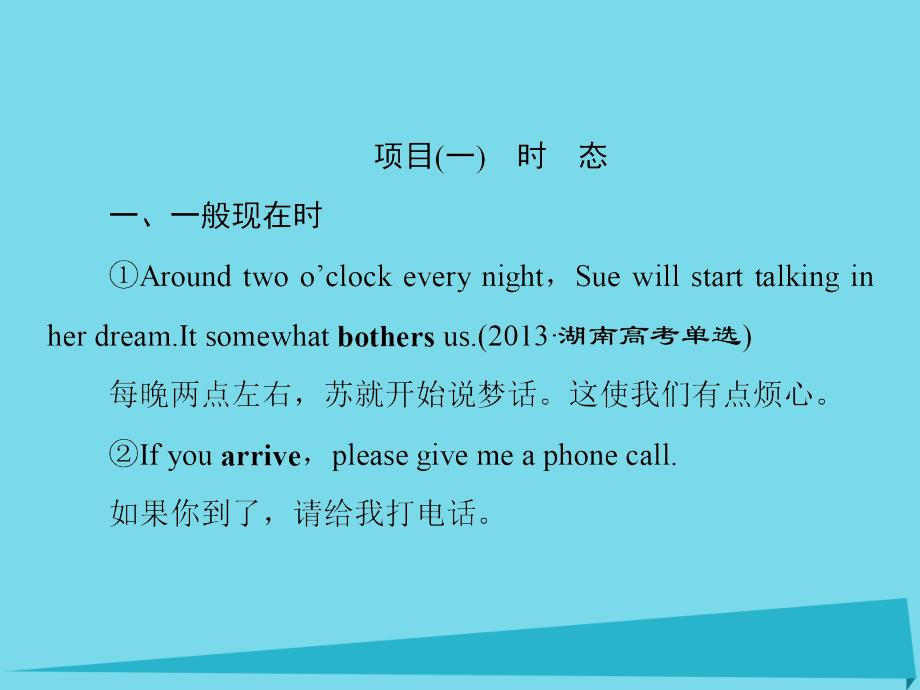 2018届高考英语一轮复习 第2部分 专题7 时态和语态课件_第2页