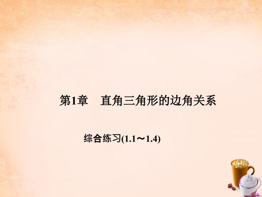 2018春九年级数学下册 第1章 1.1-1.4综合练习课件 （新版）北师大版_第1页