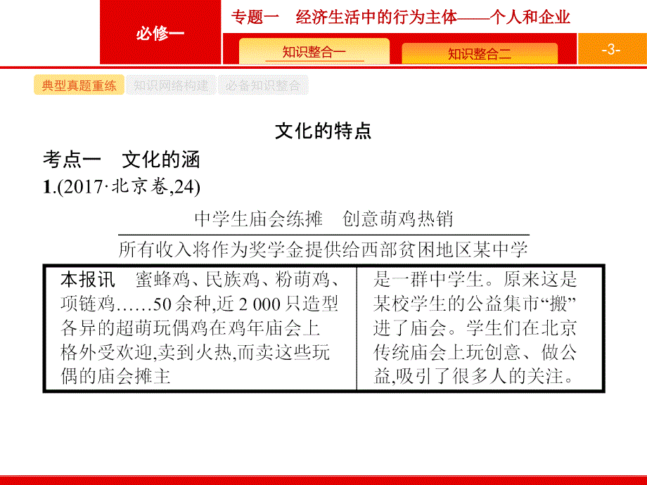 2018年高考政治二轮专题复习名师课件：专题七　文化的特点与文化的作 （共65张ppt） _第3页