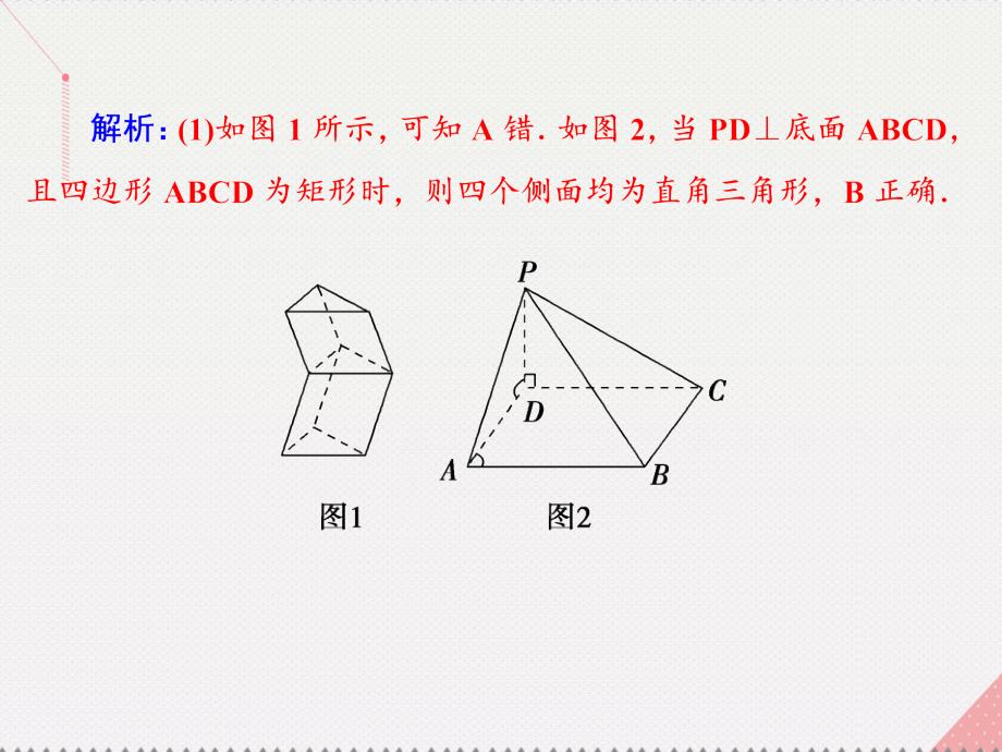 2018版高考数学一轮总复习 第七章 立体几何 第一节 空间几何体的结构及其三视图和直观图课件(理)_第4页