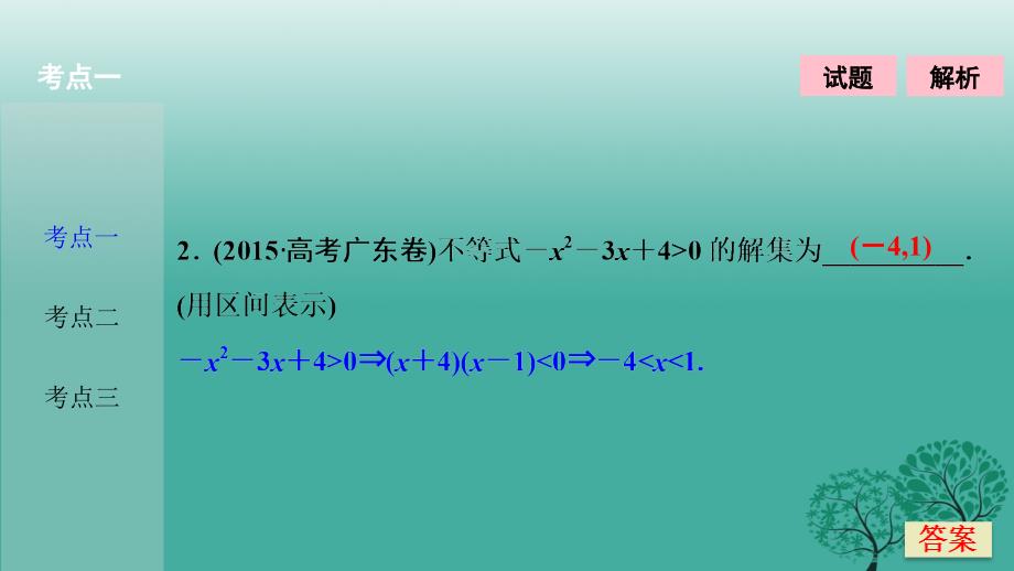 2018届高考数学二轮复习 第一部分 专题篇 专题一 集合、常用逻辑用语、不等式、函数与导数 第四讲 不等式课件(理)_第4页