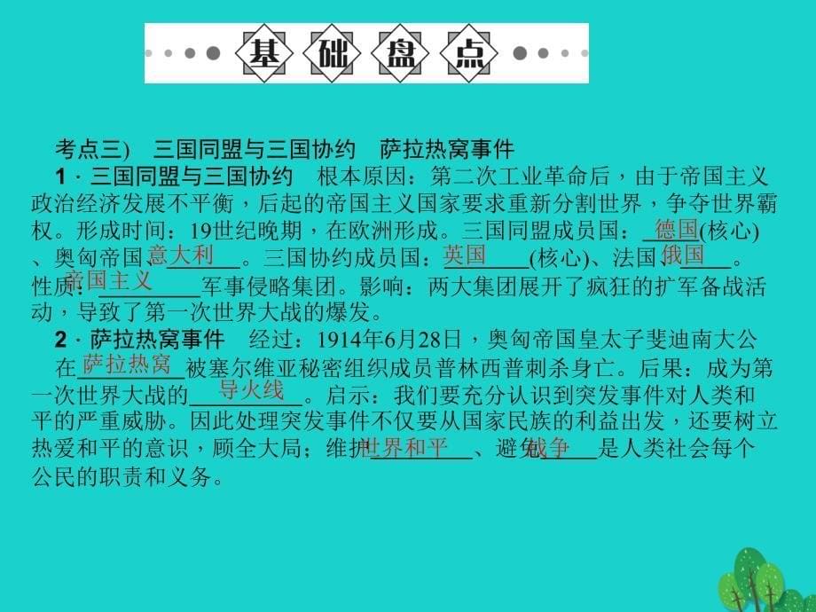 2018版中考历史 系统复习 夯实基础 第五板块 世界近代史 第22讲 垄断资本主义时代的世界与近代文化课件_第5页