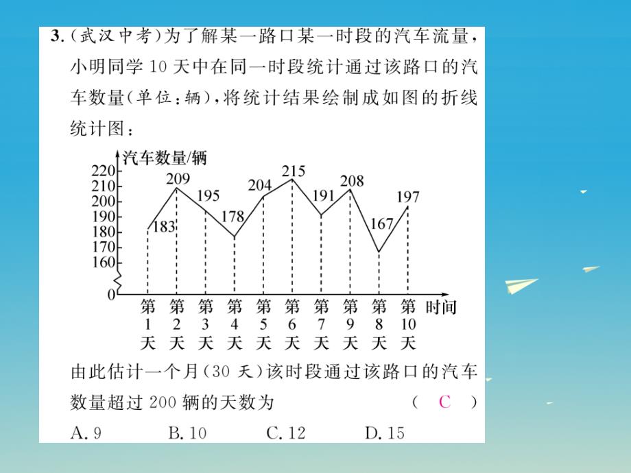 2018年春八年级数学下册 20 数据的初步分析重热点分类强化课件 （新版）沪科版_第4页