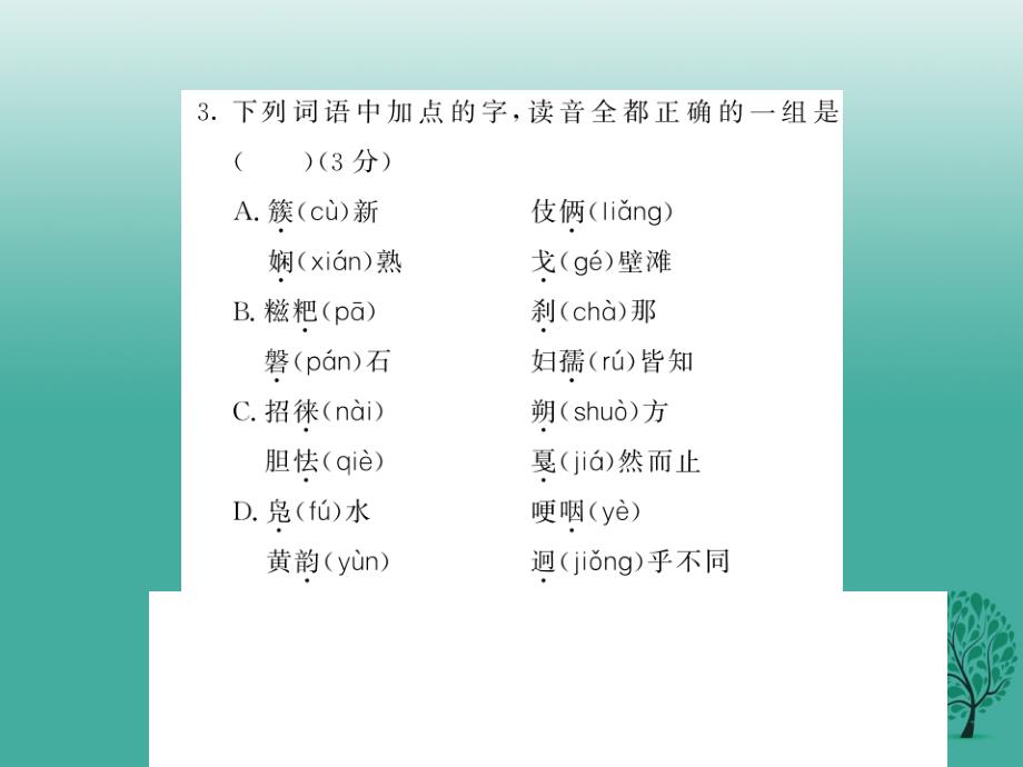 2018版中考语文总复习 专题四 语音、汉字与书写课件1 语文版_第4页