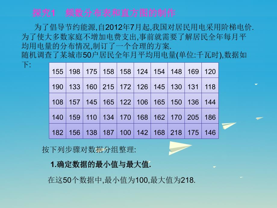 2018春八年级数学下册 18.4 频数分布表与直方图课件 （新版）冀教版_第3页