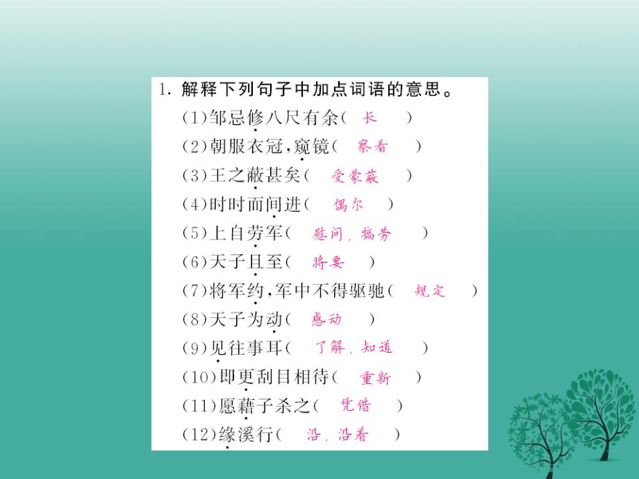 2018年春八年级语文下册 专项复习训练五 文言文基础知识课件 （新版）语文版_第2页