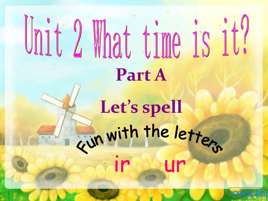 pep小学四年级下册英语unit2 what time is it a let27s spell 优秀课件_第1页