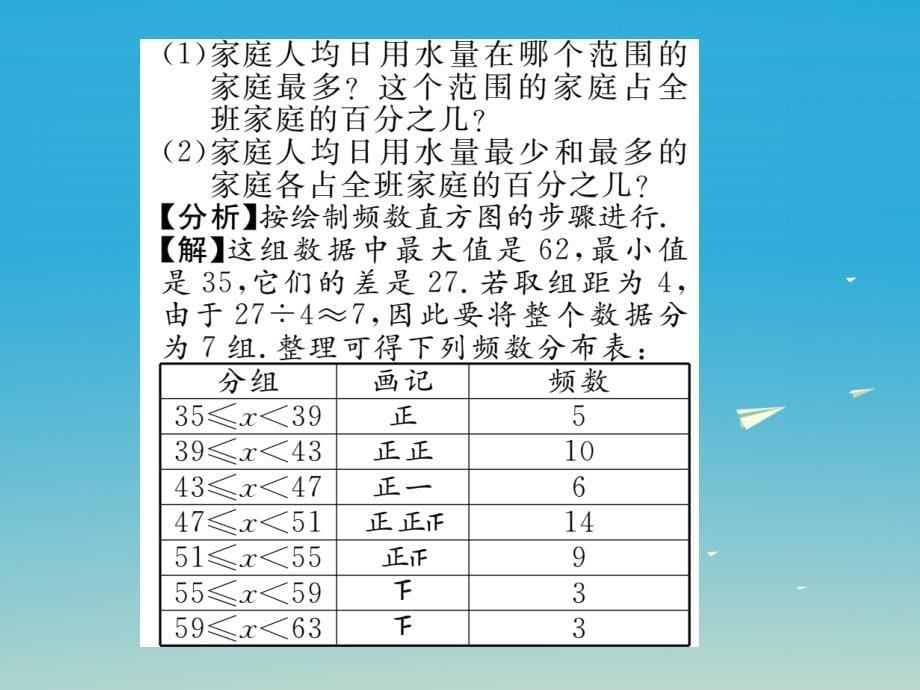 2018年春八年级数学下册 5.2 频数直方图课件 （新版）湘教版_第5页