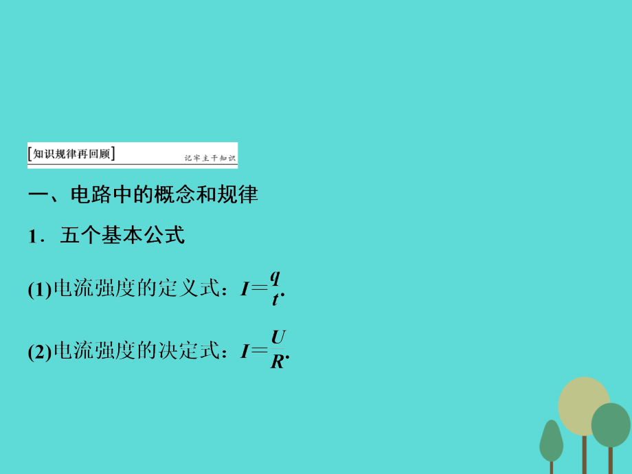 2018届高考物理二轮复习 第2部分 考前冲刺方略 专题二 重点知识一周回访 考前第4天 电路与电磁感应课件_第2页