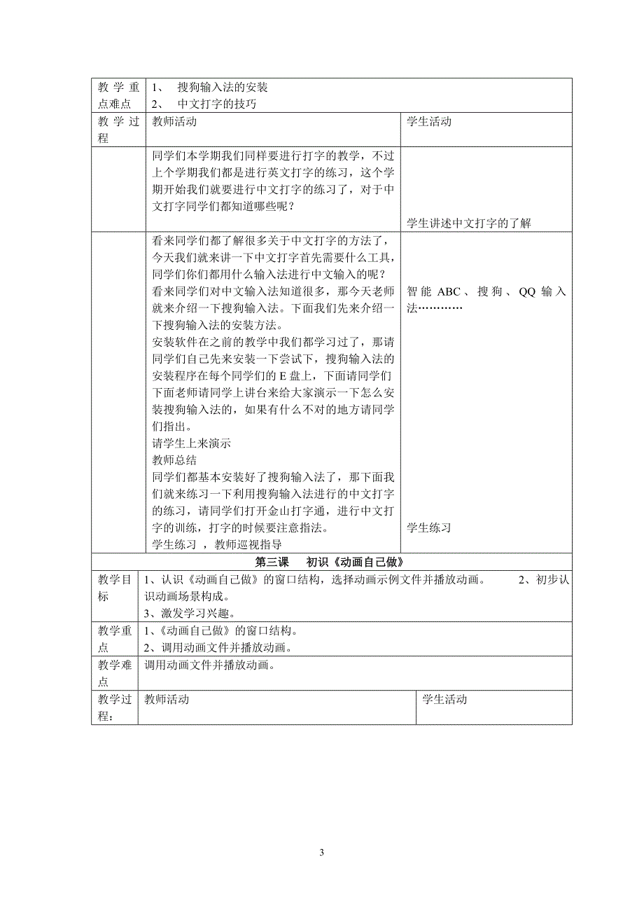 信息技术五年级下册教学计划及进度表_第3页