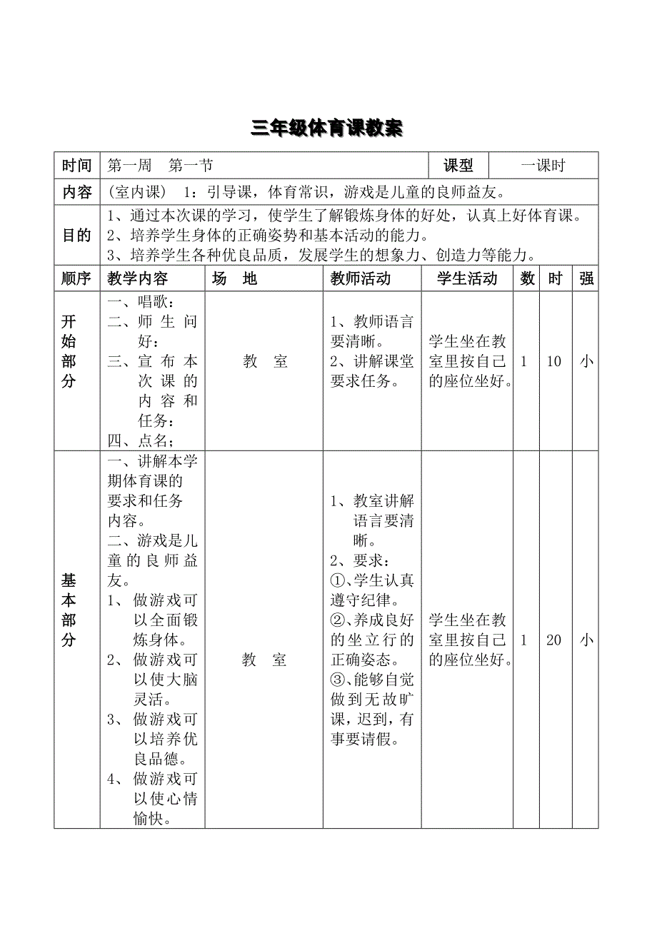 小学三四年级体育教案全册_第4页