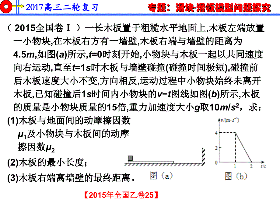 专题复习：滑块-木板问题_第4页