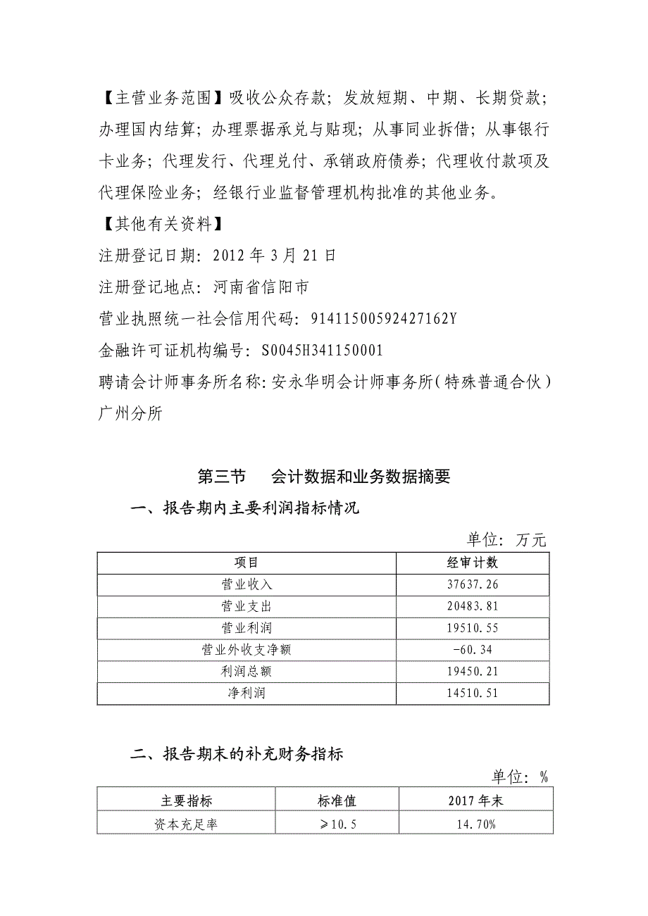 信阳珠江村镇银行 2017 年度信息披露报告_第2页