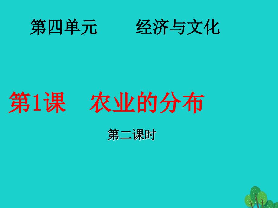 八年级地理上册 第四章 第一节 因地制宜发展农业（第2课时）课件 （新版）商务星球版_第1页