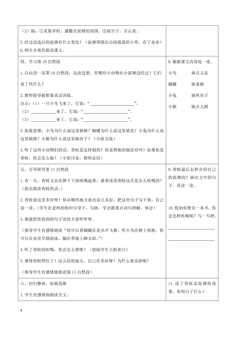 【部编】二年级语文下册教案7-21 青蛙卖泥塘（匹配新教材）_第4页