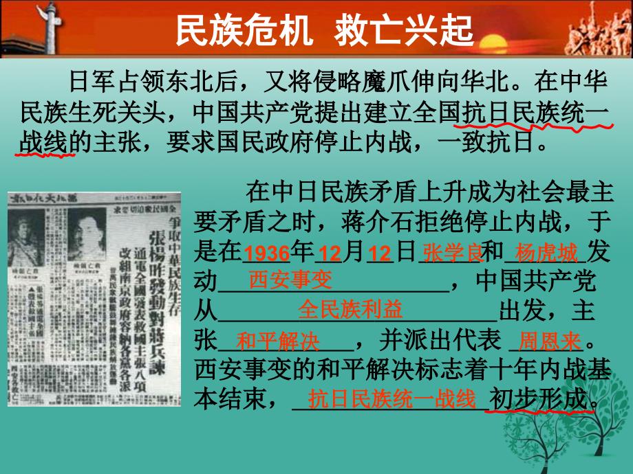 八年级历史上册 第四单元 中华民族的抗日战争复习课件 新人教版_第4页