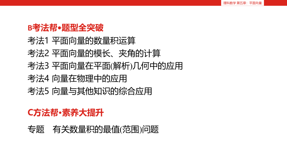 2020版高考数学（理）一轮课件：第5章第2讲 平面向量的数量积及应用 _第3页