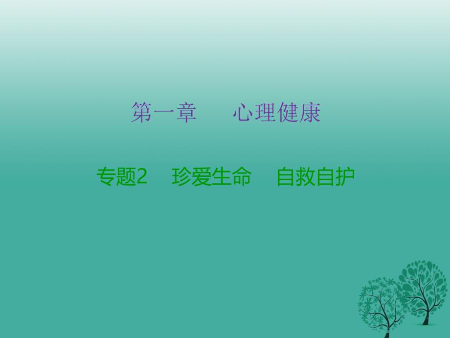 广东省2018年中考政治复习 专题2 珍爱生命 自救自护课件_第2页