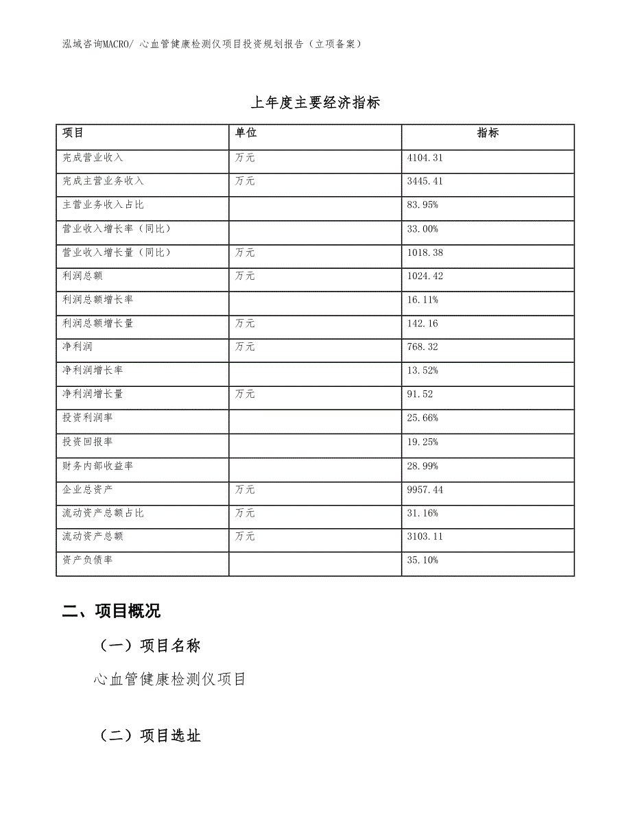 心血管健康检测仪项目投资规划报告（立项备案）_第4页