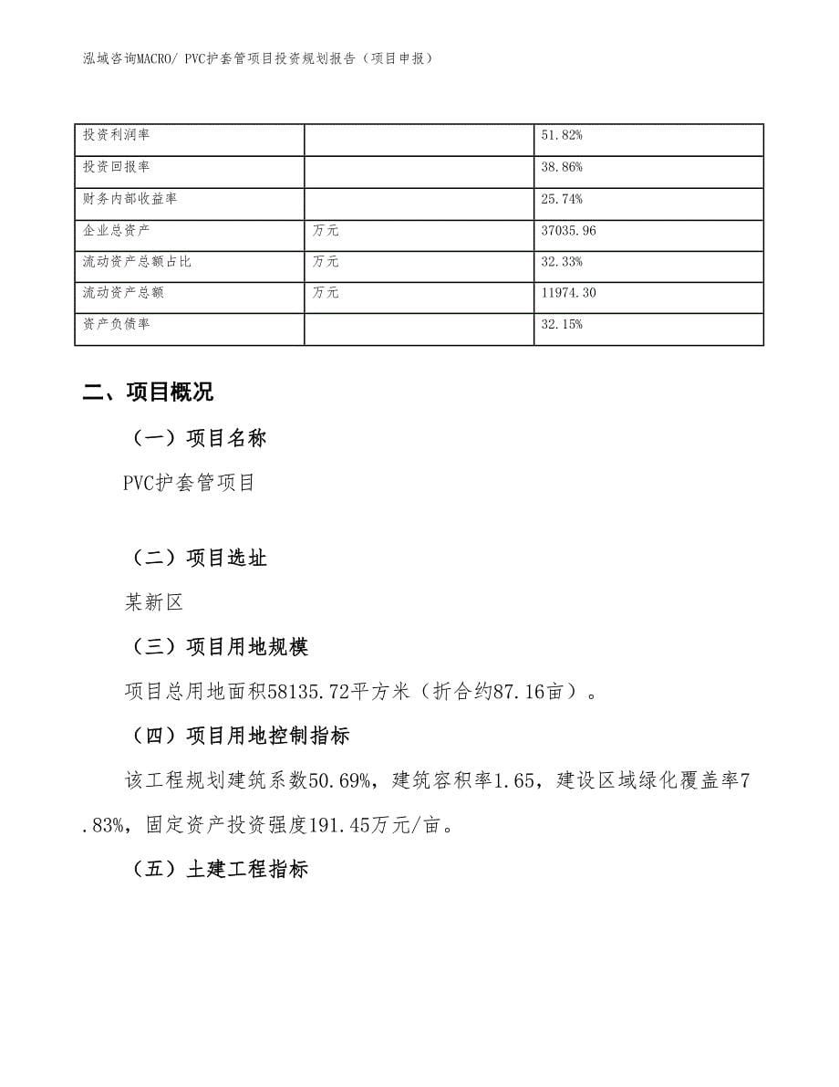 PVC护套管项目投资规划报告（项目申报）_第5页