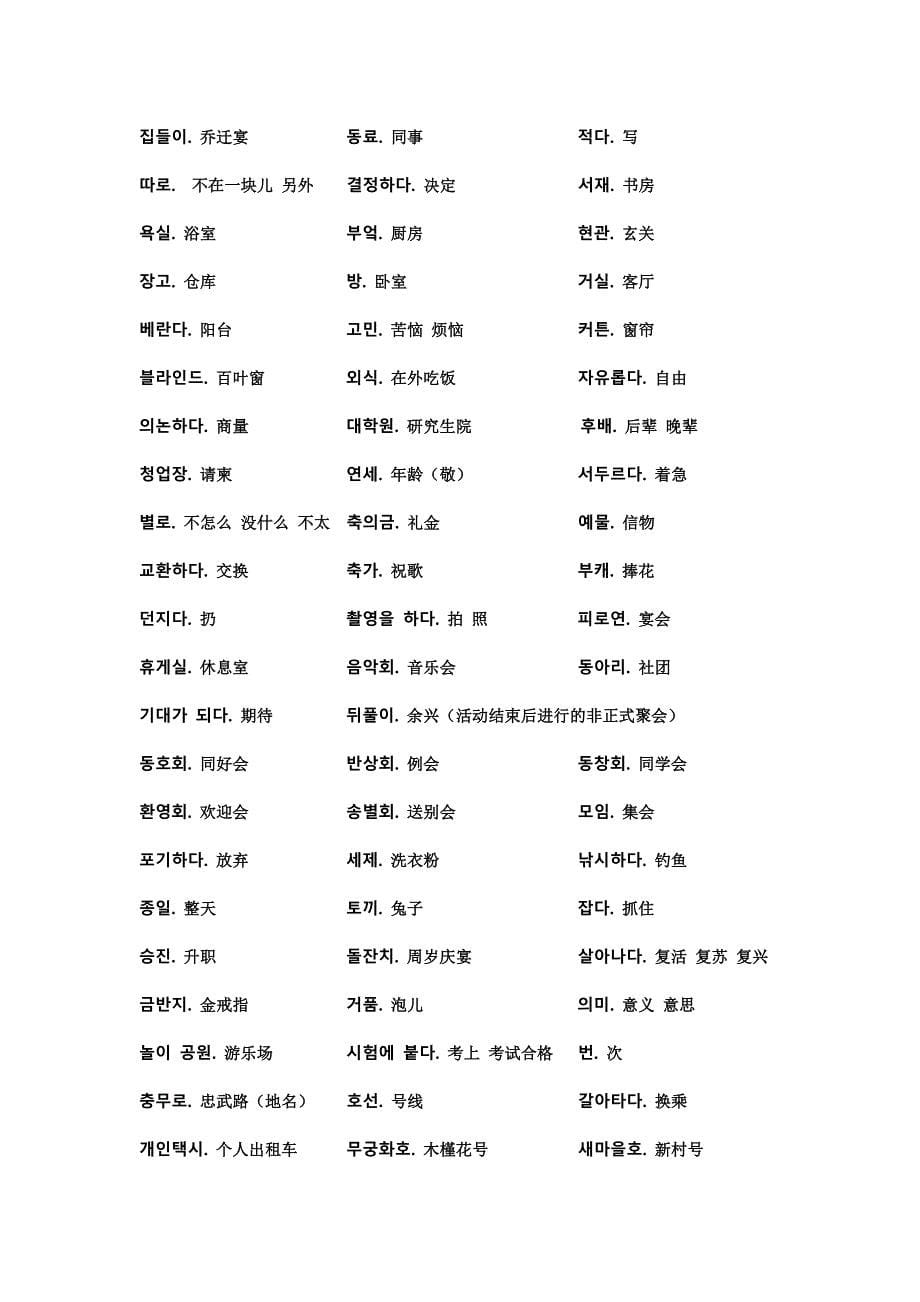 延世大学韩国语第二册单词汇总.doc_第5页