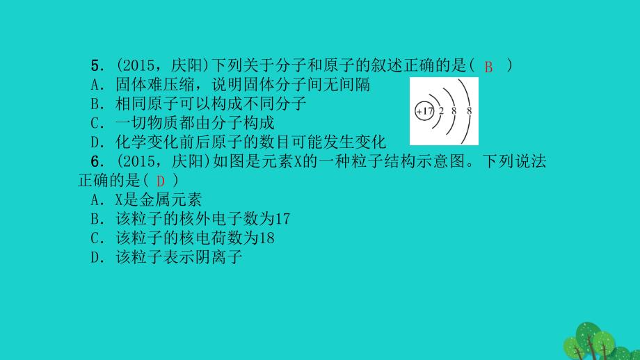 （甘肃地区）2018中考化学总复习 考点聚焦 第9讲 物质的构成课件_第4页