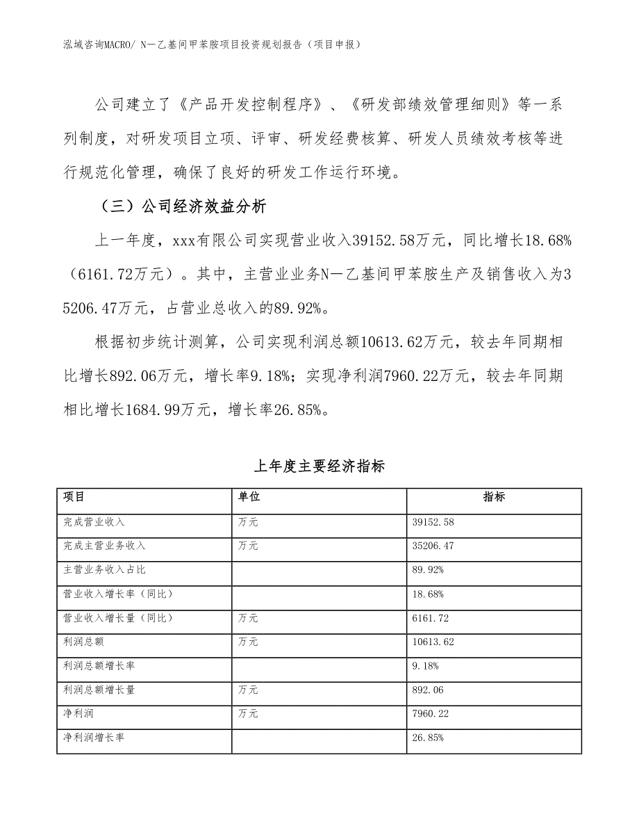 N－乙基间甲苯胺项目投资规划报告（项目申报）_第3页