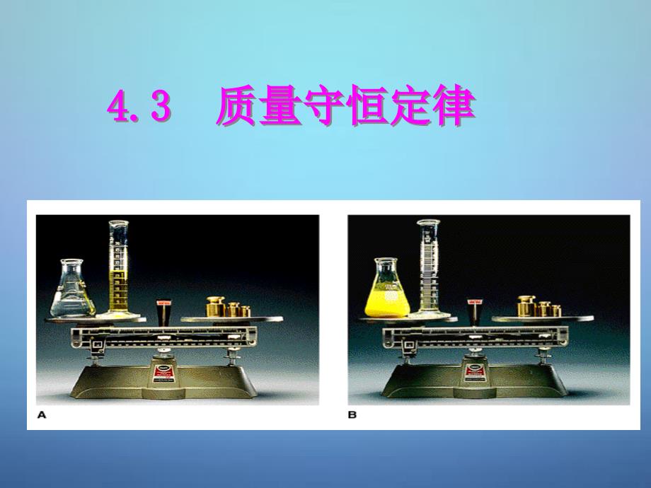 内蒙古鄂尔多斯康巴什新区第一中学九年级化学上册 4.3 质量守恒定律课件 （新版）粤教版_第2页