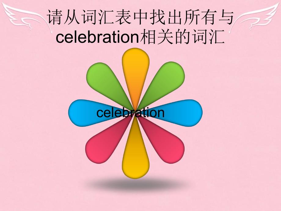 北京市五十七中学2018-2019学年高中英语 unit 3 celebrations词汇复习课件 北师大版必修1_第2页