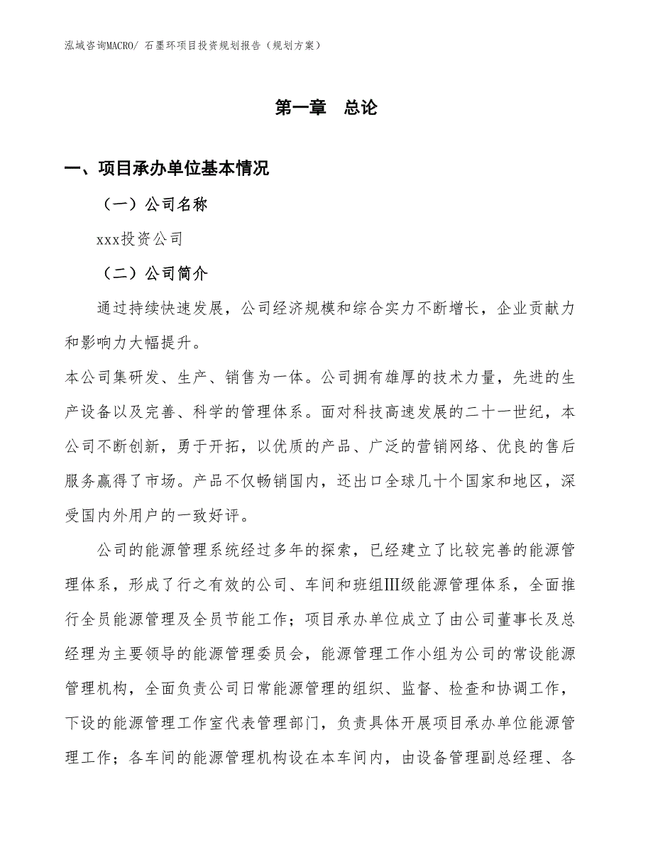 石墨环项目投资规划报告（规划方案）_第3页