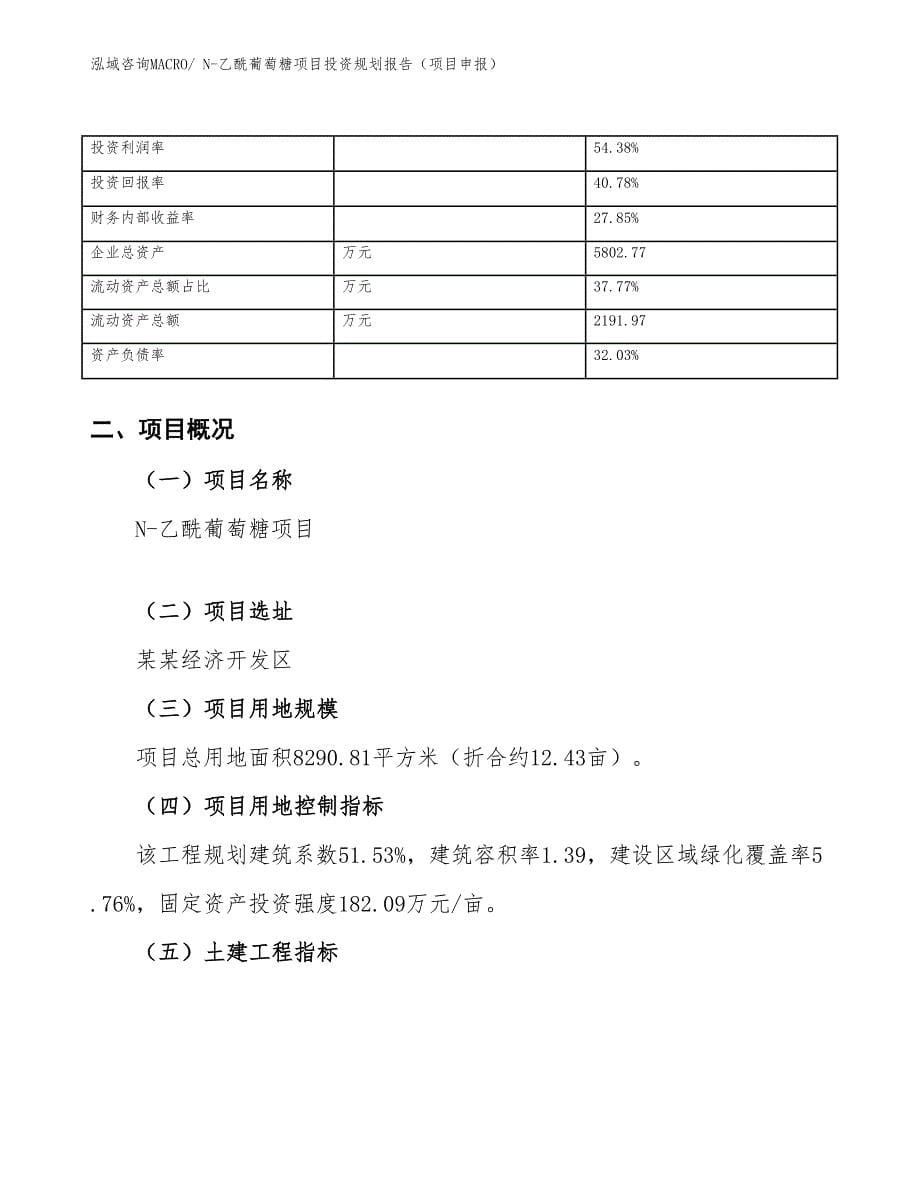 N-乙酰葡萄糖项目投资规划报告（项目申报）_第5页