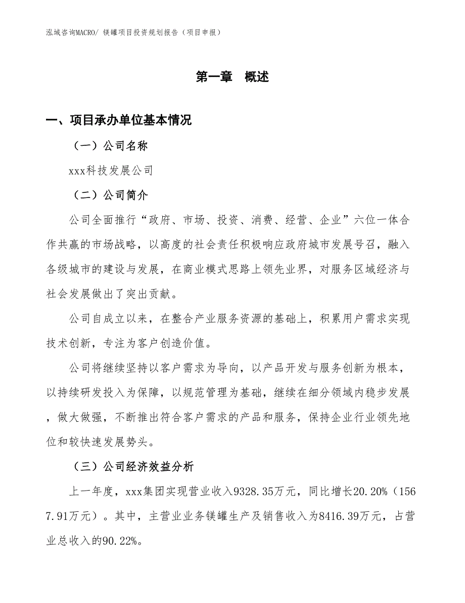 镁罐项目投资规划报告（项目申报）_第3页