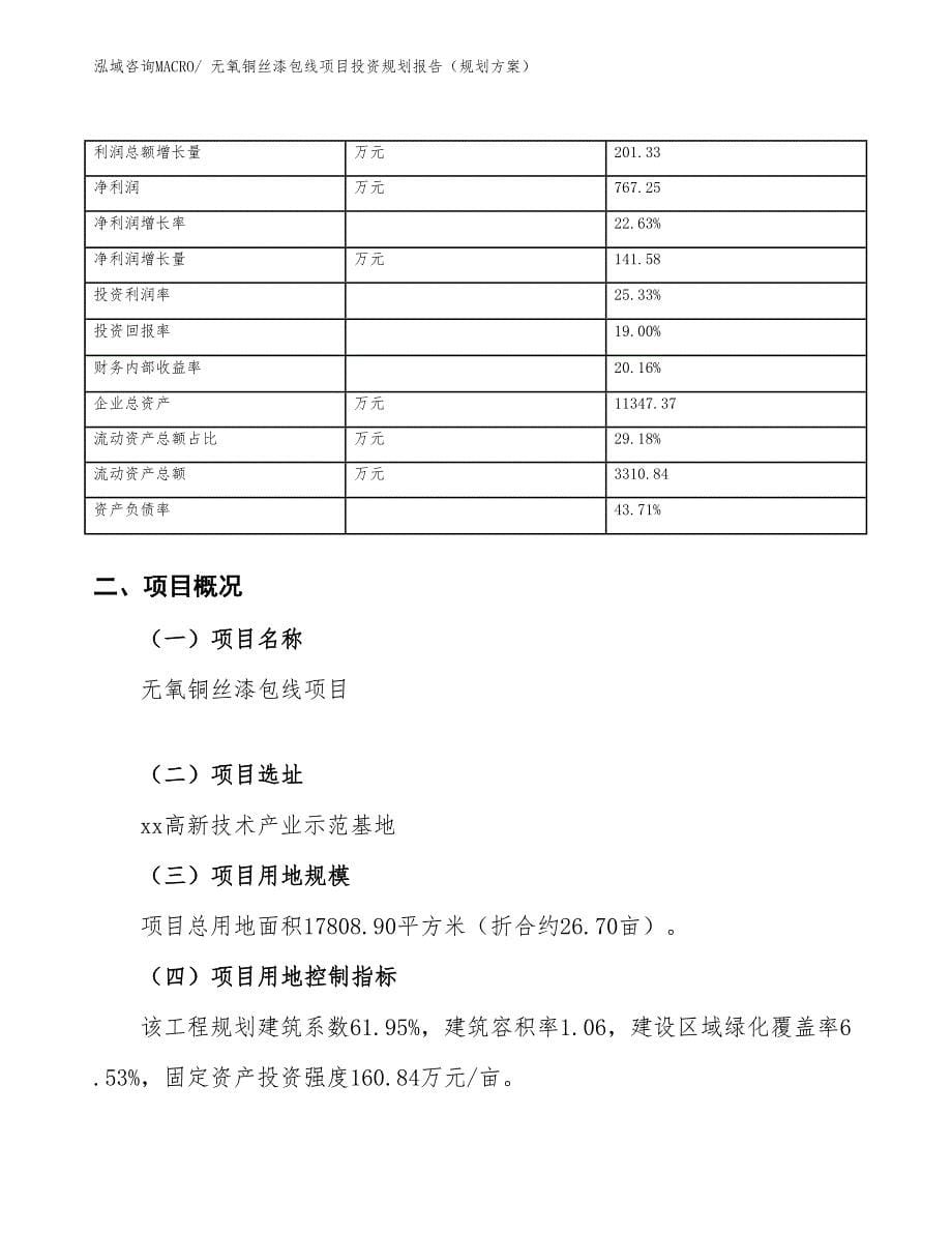 无氧铜丝漆包线项目投资规划报告（规划方案）_第5页