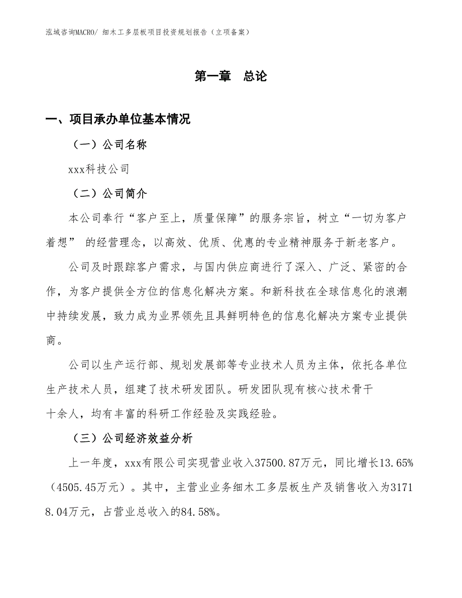 细木工多层板项目投资规划报告（立项备案）_第2页