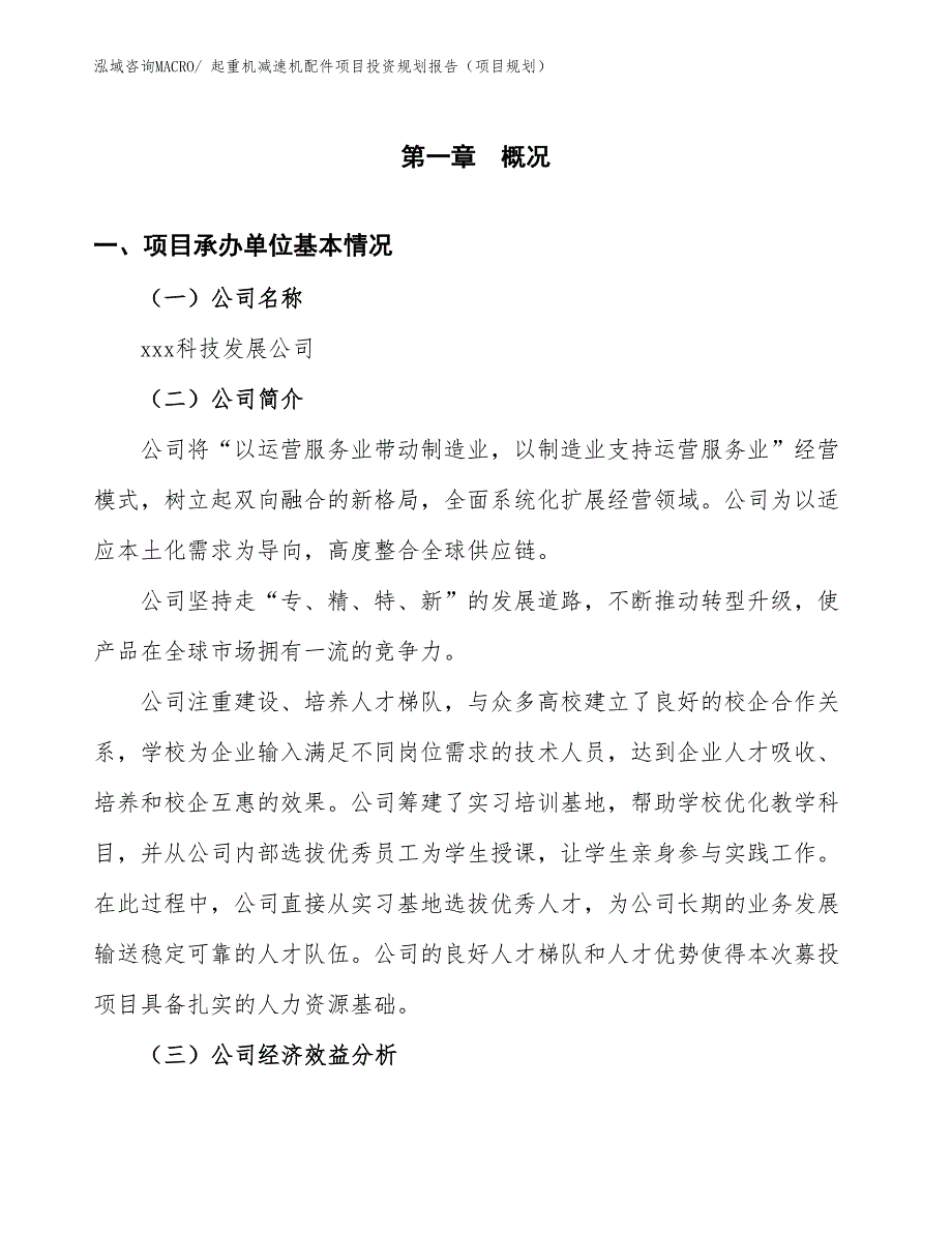 起重机减速机配件项目投资规划报告（项目规划）_第3页