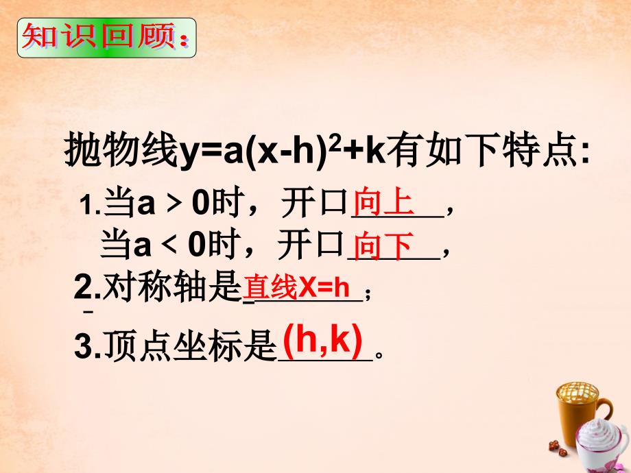 福建省闽清县天儒中学九年级数学上册 22.1.4 二次函数yax2+2bbx+2bc课件 （新版）新人教版_第3页