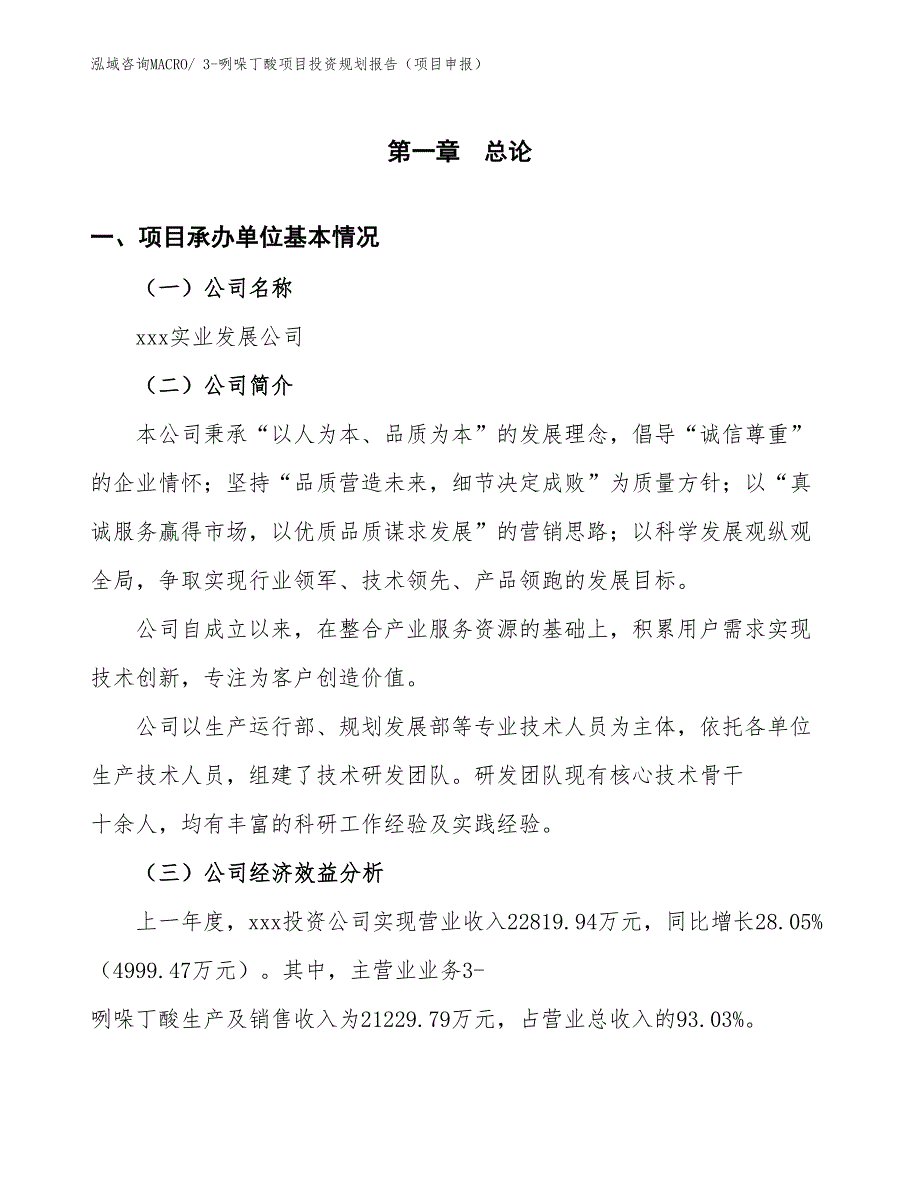 3-咧哚丁酸项目投资规划报告（项目申报）_第3页