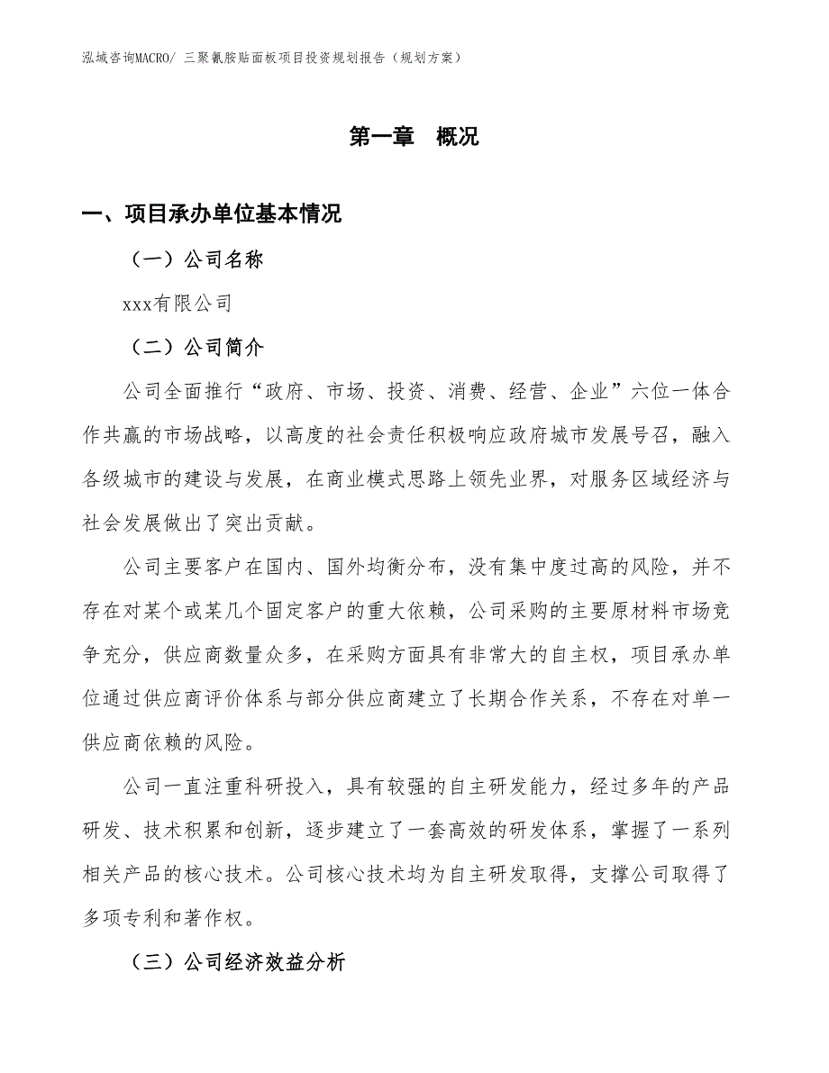 三聚氰胺贴面板项目投资规划报告（规划方案）_第3页