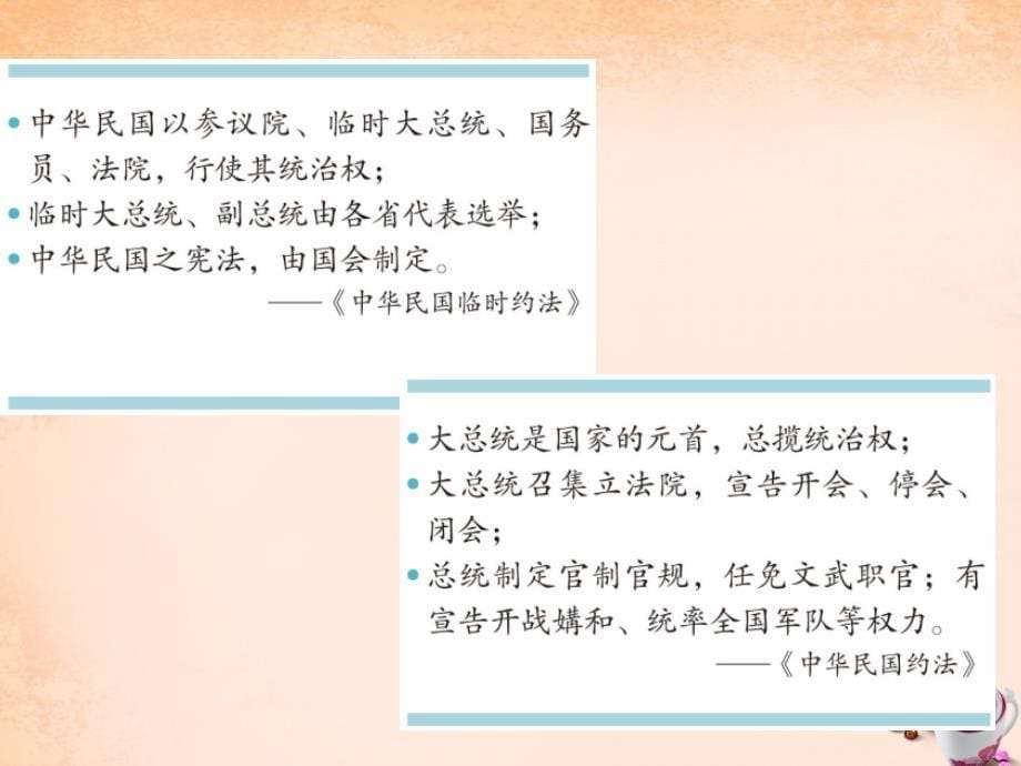 浙江省丽水市庆元县岭头乡中心学校九年级历史与社会上册 1.2.3 北洋政府与军阀混战课件 人教版_第5页