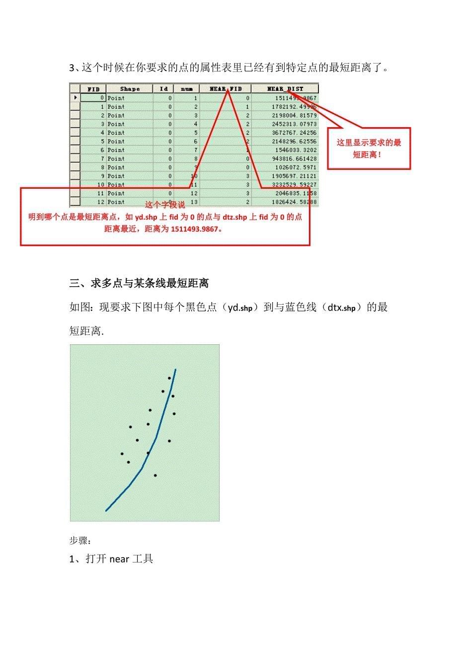 arcgis中求点与点、点与线之间的最短距离_第5页