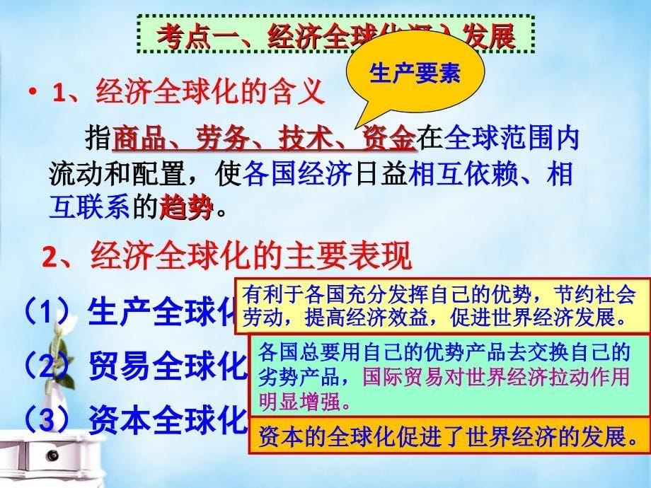 山东省高密市第三中学2018届高三政治一轮复习 第十一课 经济全球化与对外开放课件 新人教版必修1_第5页