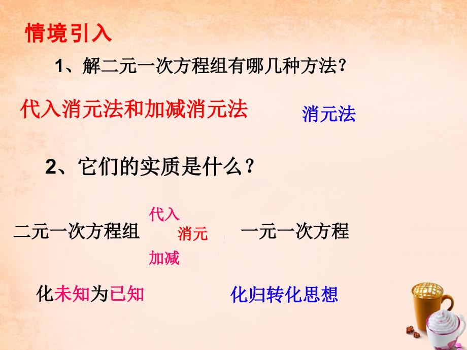 江苏省连云港市灌云县杨集初级中学七年级数学下册 10.4 三元一次方程组课件 （新版）苏科版_第2页