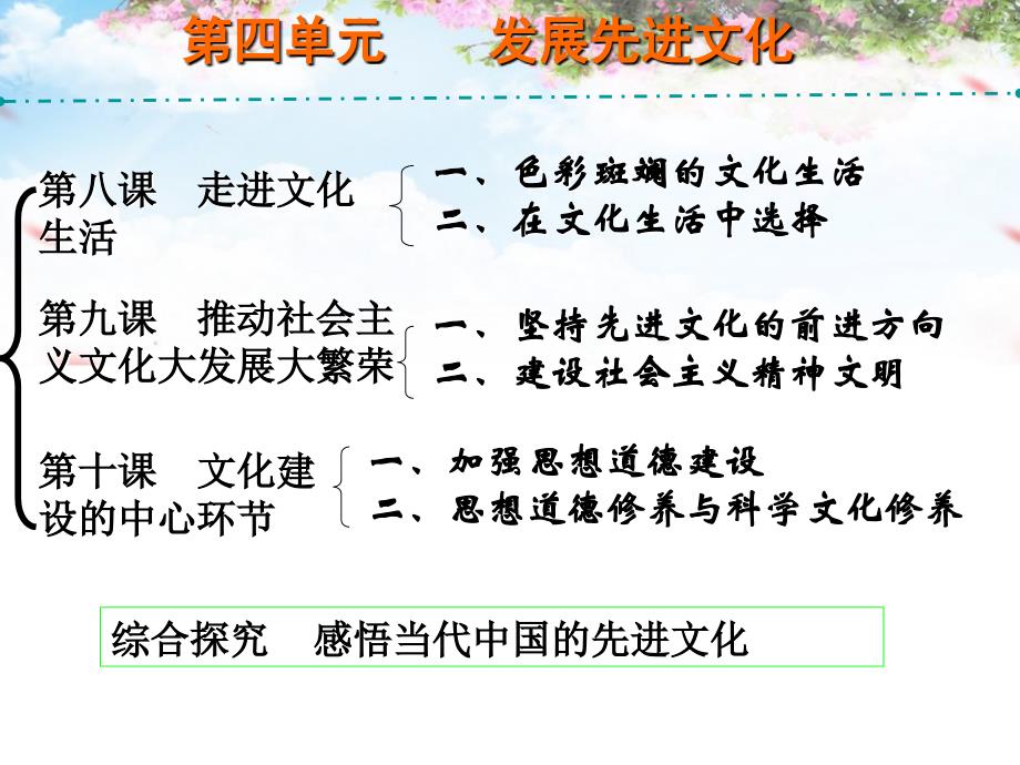 2018高考政治一轮复习 文化生活 第八课 走进文化生活课件_第2页