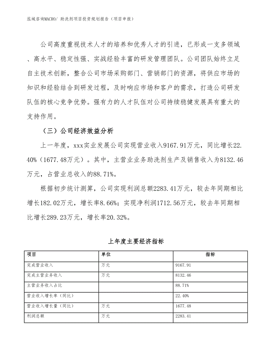 助洗剂项目投资规划报告（项目申报）_第4页